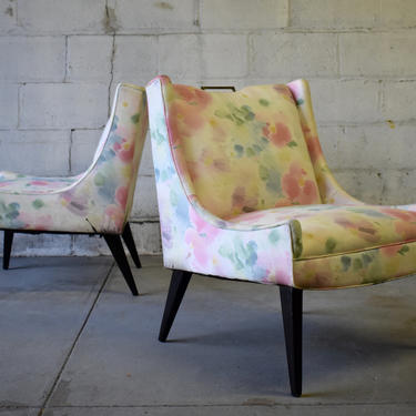 Pair of Mid Century MODERN Harvey PROBBER attributed ARMCHAIRS 