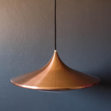 Vintage Scandinavian Copper Pendant Lamp 