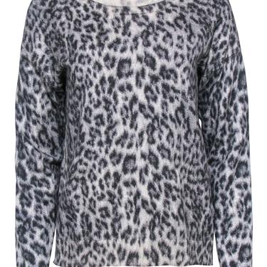 Joie - Grey Leopard Print Sweater Sz M