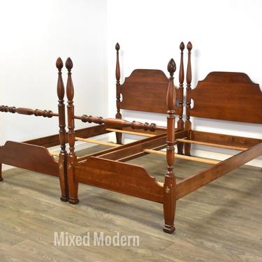 Cherry Twin Beds by Harden Furniture - A Pair 