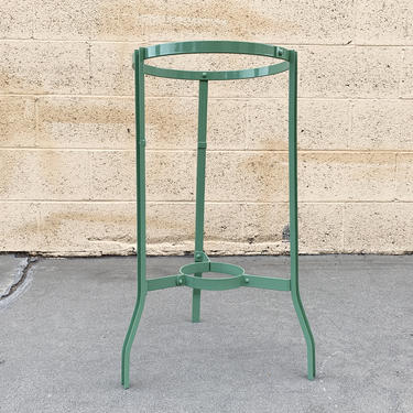 Vintage Steel Plant or Water Stand, Refinished in Pistachio, Free U.S. Shipping