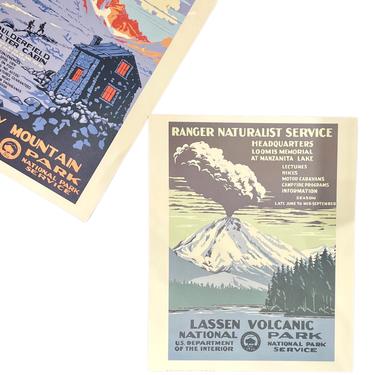 Vintage WPA Poster | US Department of the Interior National Park Poster | Lassen Volcanic National Park | 1930s Travel Poster | California 