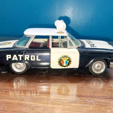 1950s Ichiko Friction Police Car in WORKING condition. 