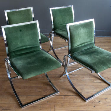 Maison Jansen Chrome Dining Chairs