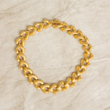 1980s Heart Link Chain Collar 