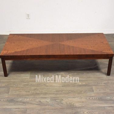 Large Refinished Mid Century Coffee Table 