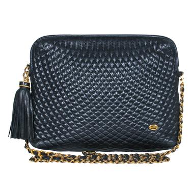 Bally - Midnight Blue Quilted Leather Crossbody w/ Chain Strap