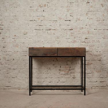 Console Table, Side Storage, Reclaimed Wood, Console Table With Drawers ,Handmade,Iron Stand, Industrial Design 