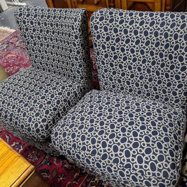 Pair of Blue Baker Chairs