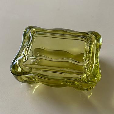Chartreuse Yellow Glass Box
