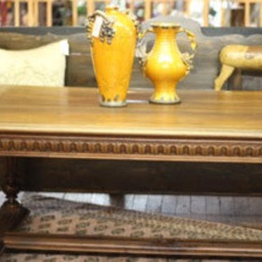 Renaissance Revival Carved Walnut Table, LOCAL Alexandria VA Pick Up Only 