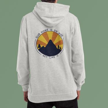 Our Home Is On Fire Eco Zip Up Hoodie