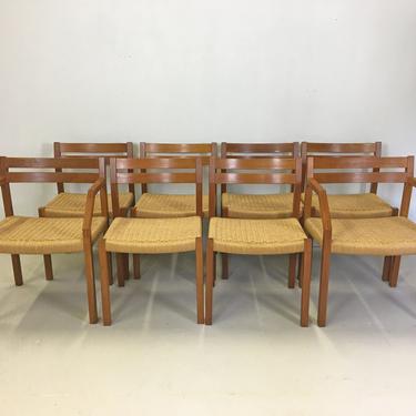 Set of 8 Danish Modern Teak Dining Chairs for J.L. Moller 