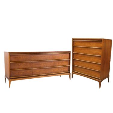 Free Shipping Within US - Mid Century Modern Dresser Drawer Bedroom Set by Lane Rhythm 