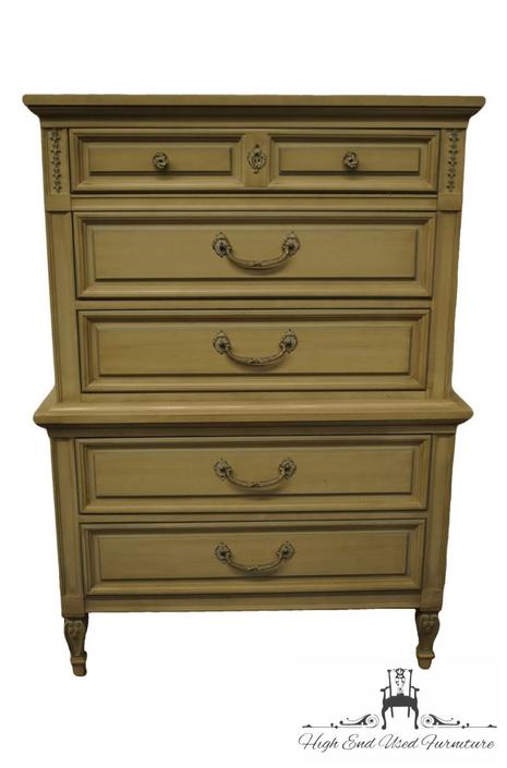DIXIE FURNITURE French Provincial Cream / Off White 36" Chest on Chest 340-8 
