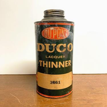 Vintage Dupont Tin Can Duco Lacquer Thinner 3661 