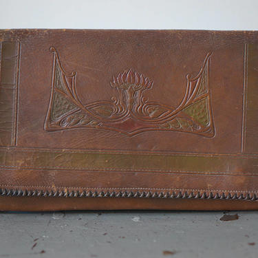 Edwardian leather Clutch 