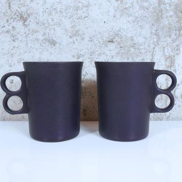 Pair of Bennington Potters Trigger Mugs Designed by David Gil - Bennington Vermont 