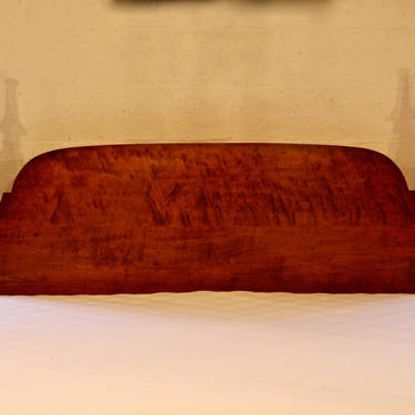 Sheraton Field Bed in Tiger &amp; Birds Eye Maple, Resized to King. Circa 1830