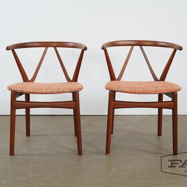 Pair of Barrel Back Chairs, Bruno Hansen
