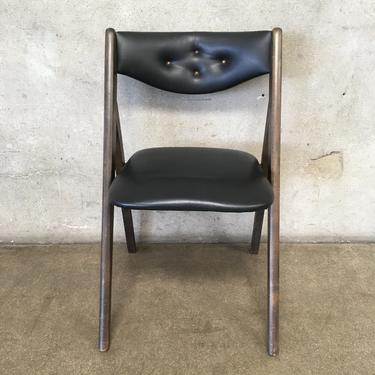 Mid Century Black Folding Chair