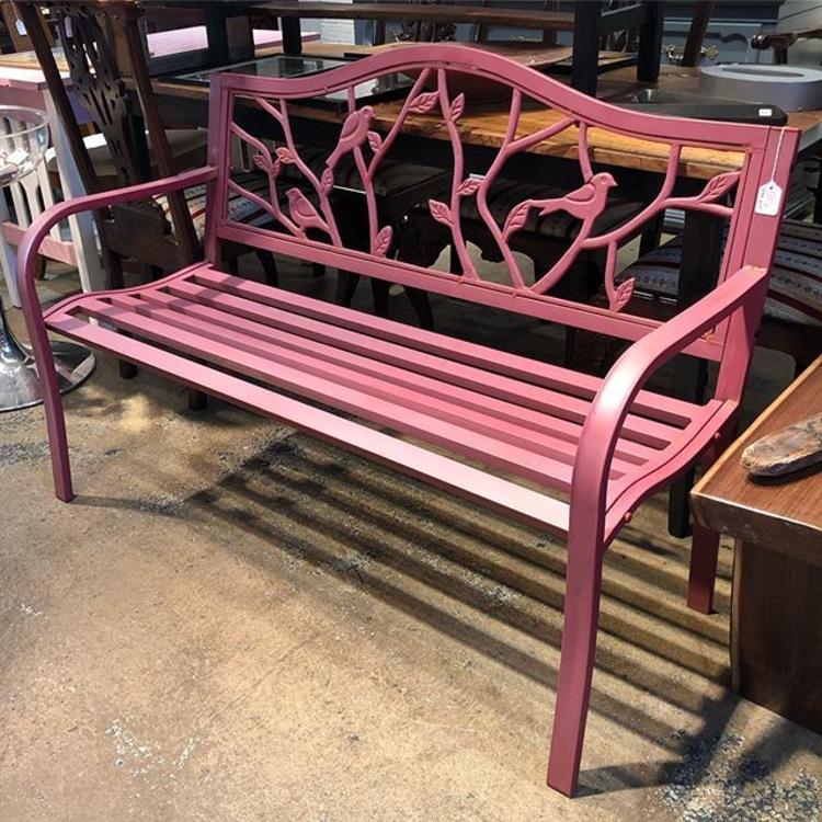                   Pink bench