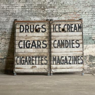 Original General Store Facade Signs Okauchee, WI Cigars Drugs Ice Cream 