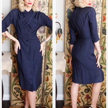 1950s Dress // Secret Vixen Silk Dress // vintage 50s dress 