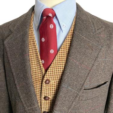 Vintage PENDLETON Wool TWEED Blazer ~ 44 Long ~ jacket / sport coat ~ Preppy / Ivy Style / Trad 