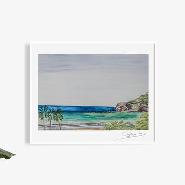 Beach Horizon in San Juan del Sur - Nicaragua- Watercolor print for Home Decor 