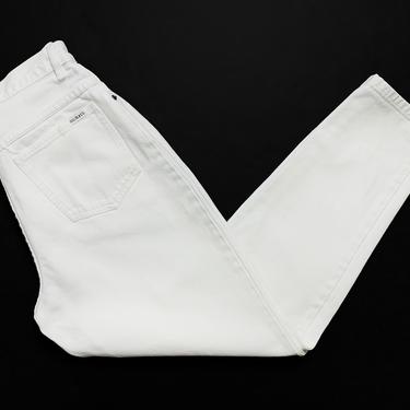 Vintage 1990s BILL BLASS Mid Rise Jeans ~ measure 26 x 28 / size 3 ~ White Denim ~ 26 Waist 
