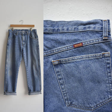 Vintage Light Wash Rustler Jeans 34 
