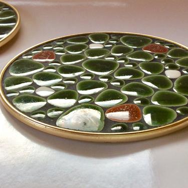 MCM 1970s Pebble Stone Trivets, Adorable AND Functional! 