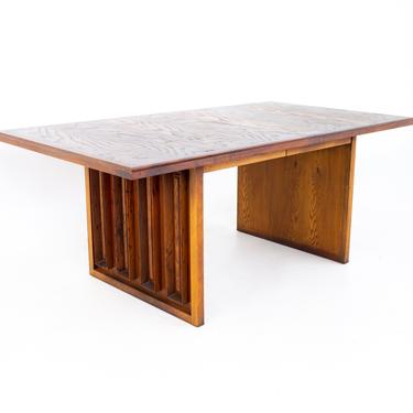 Dillingham Mid Century Pecky Cypress Dining Table - mcm 