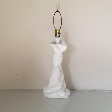 John Dickinson Style Draped Plaster Table Lamp 