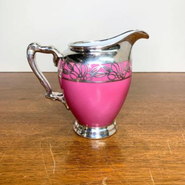 Antique Heinrich and Company Selb Bavaria Christine Creamer Pure Silver Overlay 
