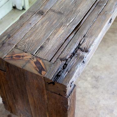 Artisan Made Vintage Wood Waterfall Bench 55&amp;quot; 