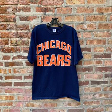 Vintage 80s Logo 7 Chicago BEARS Spell Out T-Shirt Size Large Single Stitch 