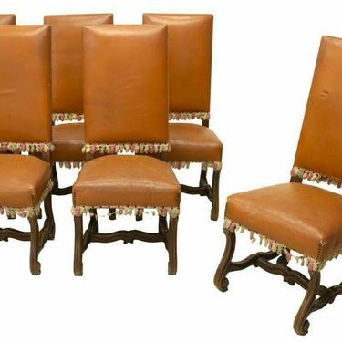 Antique Chairs, Dining, Set of Six, Louis XIV Style Tall Back Chairs, 1900's!