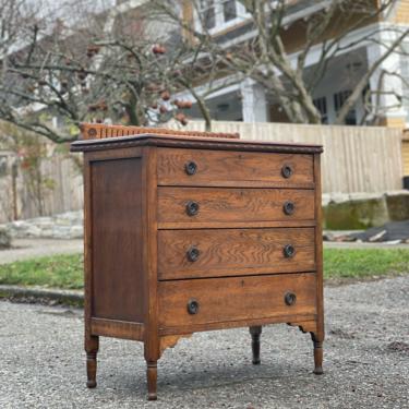 Free Shipping Within Continental US - Arts and Crafts Early 20th Century 4 Drawer Dovetailed Dresser 