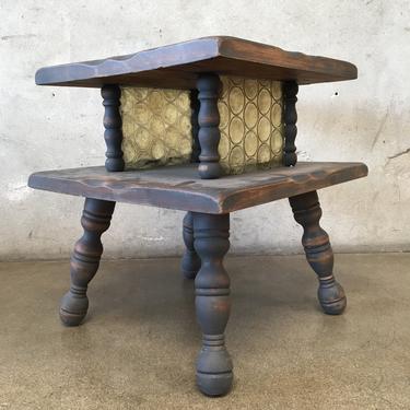 Vintage Two Tier Chunky 70's Man Cave Table