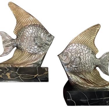 Art Deco Fish Sculpture Bookends