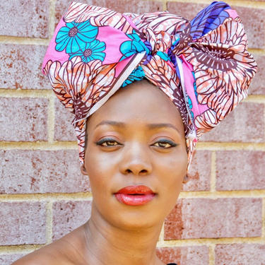 Beautiful Ankara head wrap, also doubles as a shawl, African print, 100% cotton head wrap 