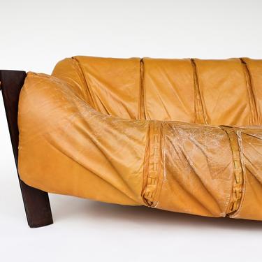 Coming soon! Percival Lafer Sofa MP-211 in Yellow leather and Rosewood.