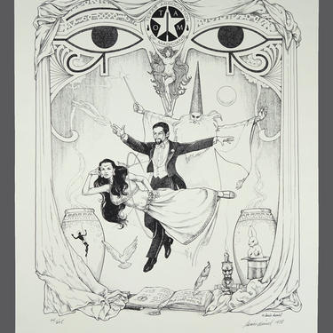 Vintage 1978 Louis Daniel Magic Giclee Print Vintage Magic Show Poster Illusionist 16 x 20 Limited Edition 24/235 