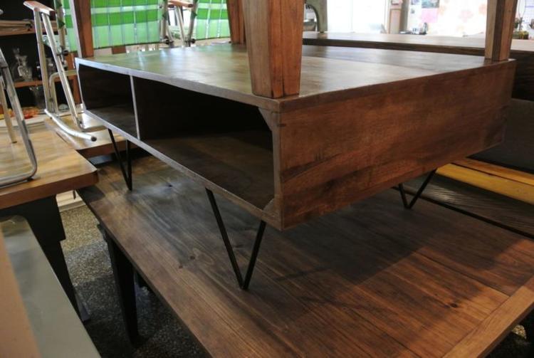 Industrial reclaimed wood coffee table