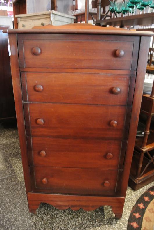 Tall skinny chest of drawers - $195