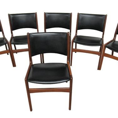 Mid Century Dining Chairs by Kofod Larsen for Faarup Mobelfabrik of Denmark 