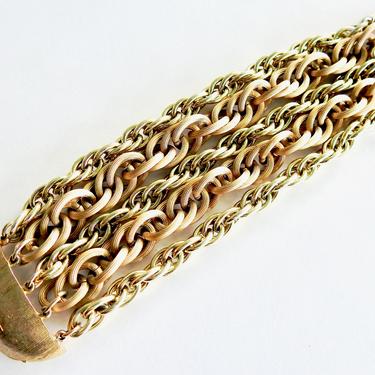 Wide Multi Chain Bracelet 