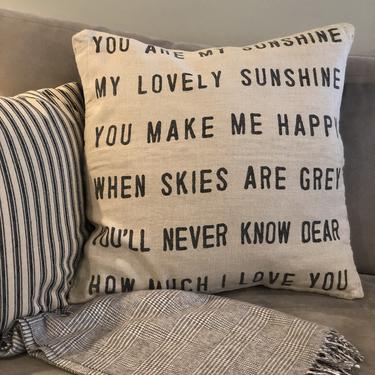 Sugarboo Linen YOU ARE MY SUNSHINE Pillow